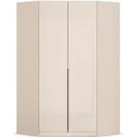 OTTO home Eckkleiderschrank Kleiderschrank Schrank Ankleidezimmer Schlafzimmer Garderobe AGORDO (in zwei Griff-Farben, Breite/Tiefe 117x117 cm, Höhen 210/229 cm) mit Glastüren, voll ausgestattet mit viel Stauraum MADE IN GERMANY