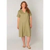 Base Level Curvy Tunikakleid Yacinthe Sommerkleid mit Leinen