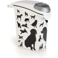 Curver Futterbehälter 210341, Futterbehälter Petlife Hunde Schwarz 10kg 23L