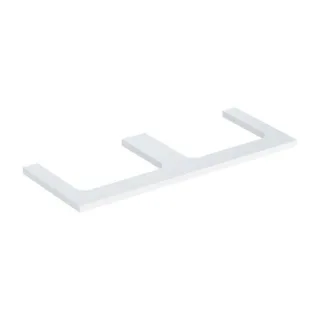 Geberit One Waschtisch-Platte 505345001 120 x 3 x 47 cm, weiß/lackiert hochglänzend, Ausschnitt zweifach