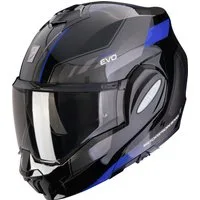 Scorpion Exo Motorradhelm Exo-Tech Evo Socius Klapphelm, geeignet für Brillenträger,Pinlockscheibe enthalten,integriertes