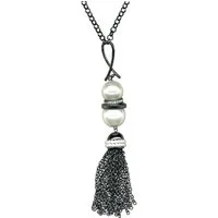 Firetti Lange Kette Schmuck Geschenk Shiny Lush Pearl Y-Kette, mit Glasstein - mit Kunststoffperle