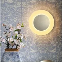 ZMH LED Wandleuchte Rund modern Ø16cm 6.9W innen Flur Schlafzimmer Treppenhaus, Warmweiß, Nicht Dimmbar