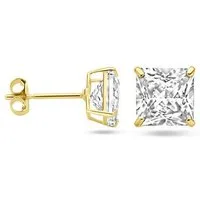 NICEANDnoble Paar Ohrstecker 585er Gelbgold Ohrstecker quadratisch Zirkonia, 585er Goldschmuck