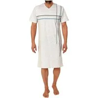 Normann Pyjama Normann Herren kurzarm Nachthemd mit eleganten Frontprint