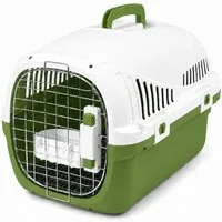 SNOEKIE Tiertransportbox Transportbox für Katzen & Hunde bis 45 cm Körperlänge Ca. 4-5KG bis 6 kg, Stabile Konstruktion, leicht zu reinigen, Sicherer Verschluss
