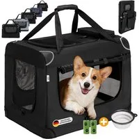 Zedelmaier Tiertransporttasche Transportbox, Faltbar Hundetransportbox, Katzenbox, Inkl.2 Rollen Hundekotbeutel, 1 faltbarer Napf, 2 praktische Beutel