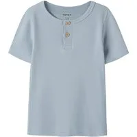Name It Kurzarmshirt NMMKAB TOP NOOS Baumwollmischung, kurze Knopfleiste