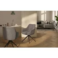 B&D home Polsterstuhl ARVIT (1 St), mit Armlehnen, Taschenfederkern-Sitz, Metallgestell 360° drehbar