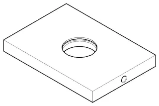 Dornbracht Rosette für Regenbrause Ersatzteile 092773017 78 x 55,5 x 8,5 mm Champagne (22kt Gold) 092773017-47