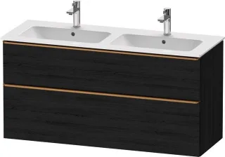Duravit D-Neo Waschtischunterbau wandhängend Eiche Schwarz Matt 1280x462x625 mm - DE4365004160000 DE4365004160000