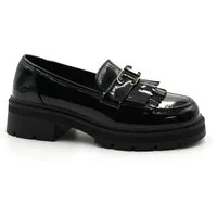 Sonderpostendiscount Damenschuhe Modell XJ-1003 Black Lack Loafer