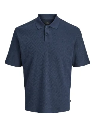 JACK&JONES - JPRBLANEWTRENT SS POLO SN black iris - Gr. - XXL