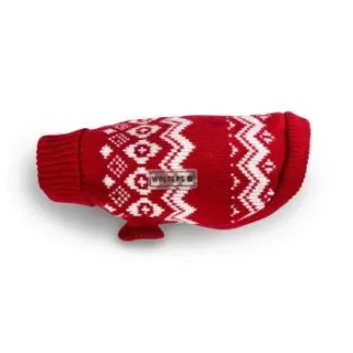 Wolters Strickpullover Norweger Mops & Co. Hundezubehör weiß/ rot 50 cm