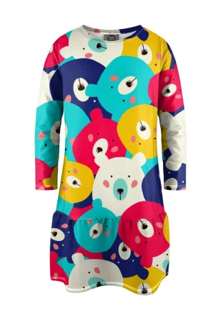 "Colorful Bears" Langarmkleid