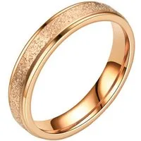 Taffstyle Fingerring Edelstahl Ring Verlobungsring Partnerring Freundschaftring sandgestrah (Unisex Edelstahl Bandring Partnerring Geschenkidee für Männer und Frauen)