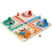 Pippi Langstrumpf Lernspielzeug Ludo Brettspiel Unisex Kinder, Gesellschaftsspiel, Familienspiel, Lernspiel, Strategiespiel