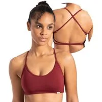 Smilodox Sport-BH Sena, Shaped Fit Top, offener Rücken, überkreuzte Träger Push Up BH, atmungsaktives Material, leichtes Training Freizeit