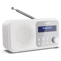 Sharp DR-P420 Tokyo weiß Digitalradio (DAB) (DAB+, UKW (FM), Tragbares Digitalradio, Bluetooth Lautsprecher, Dual-Alarm)