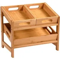 KESPER® Ablageregal Küchenregal, 1-tlg., Mit 3 abnehmbaren Bambus-Tabletts