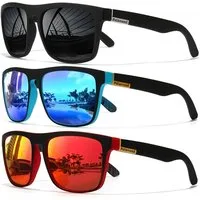 Athlix Sonnenbrille Sonnenbrille 3er Set Sonnenbrille Herren Damen Polarisiert UV-Schutz Outdoor 3 Stück, 100 % UV400 Schutz, CAT 3 Glas, Nur 28 Gramm