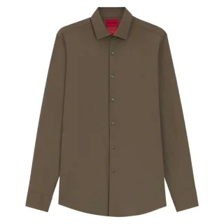 Hugo Boss - Hemd für Herren, Schmal, Langärmlig (Grau)