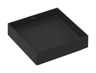 Hansgrohe Xuniva Evo E Aufsatzwaschtisch 400/400 ohne Hahnloch und Überlauf, Mattschwarz, 60324670 60324670