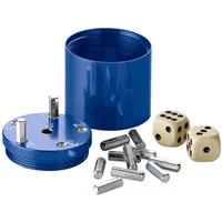 BestSaller Spiel SUPER SIX Würfelspiel Aluminum SUPER SIX, Würfelspiel, 36 Spielstäbchen & 2 Würfel