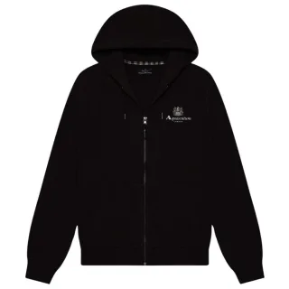 Aquascutum Herren Aktive Kleine Logo Vollzip-Hoodie (Schwarz)