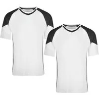 James & Nicholson Funktionsshirt Doppelpack Funktionelles Herren Teamshirt Team-T Shirt JN338 (Spar-Set, 2er-Pack) Atmungsaktiv, feuchtigkeitsregulierend und schnell trocknend