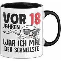 Trendation Tasse 18. Geburtstag Tasse Geschenk Jungs Vor 8 Jahren War Ich Mal Der Schne, Keramik