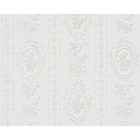 living walls Schaumtapete Belle Epoque 1861, (1 St), Streifen Tapete Barock Metallic