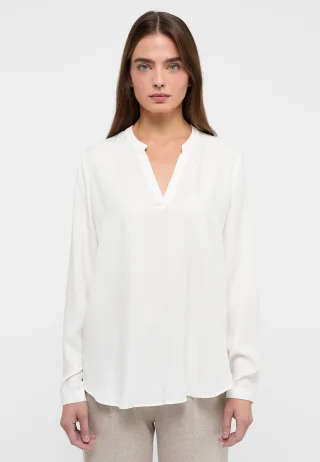 ETERNA - Viscose Shirt Bluse Viskose Langarm off-white - Gr. - 36/Langarm