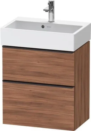Duravit D-Neo Waschtischunterbau wandhängend Nussbaum Matt 584x372x625 mm - DE43290BD790000 DE43290BD790000