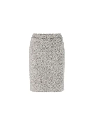 Marc Cain Collections - Bouclé-Rock Knitted in Germany smoke - Gr. - 42