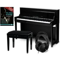 Classic Cantabile Digitalpiano UP-1 SH E-Piano Set - 88 gewichtete Tasten mit Graded Hammer-Tastatur (Spar-Set, inkl. Klavierbank, Kopfhörer & Schule), Klavier mit 40 Sounds und 256-fache Polyphonie