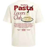 Neverless Oversize-Shirt Herren T-Shirt - Pasta Lovers Club - Oversized Relaxed Fit Sommer mit Print