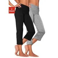 Vivance Active by Lascana Caprihose (2er-Pack) mit Gummibund, Loungewear