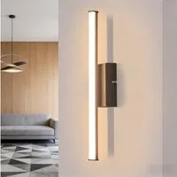 Nettlife LED Wandleuchte Schwarz Modern 6W 3000K Warmweiß für Flur, LED fest integriert, Warmweiß, Wandlicht für Wohnzimmer Schlafzimmer Küche
