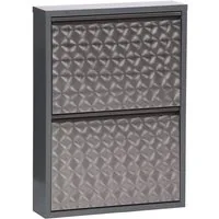 PREISBRECHER Schuhkipper CLIP, (1stk) Metall / schwarz-anthrazit, montiert - 50x72x15 (BxHxT)