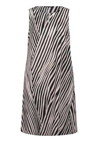 Betty Barclay - Leinenkleid Schwarz/Beige - Gr. - 38