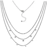 SilberDream Silberkette GSK4902WX SilberDream Zirkonia Halskette Layer 925 (Halskette), Halsketten (3er Layer) ca. 47cm, 925 Sterling Silber, Farbe: silber