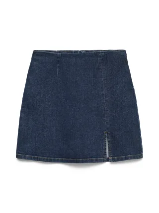 VERO MODA - VMNELLY HR SHORT SKIRT DNM MIX NOOS Dark Blue Denim - Gr. - XL