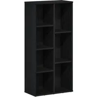 vidaXL Bücherregal Bücherregal Schwarz Eichen-Optik 50x25x104 cm Holzwerkstoff, 1-tlg.