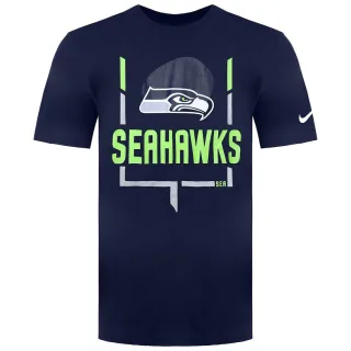 Nike NFL Seattle Seahawks Legend Goal Post Herren-T-Shirt, Marineblau