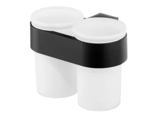 Neuesbad Futura black Doppelbecher, Farbe: schwarz matt 02960