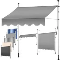 KESSER Klemmmarkise mit Handkurbel für Terrasse, Balkon & Garten UV-beständig, höhenverstellbar und wasserabweisend