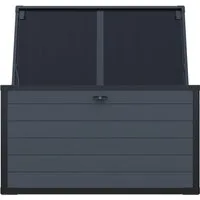 WESTMANN Kissenbox Kunststoff-Gartenbox XXL Silva 570l, Anthrazit, 74x150x66cm, stabile und wetterfeste Konstruktion aus Kunststoff