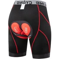 Blusmart Radlerhose Herren-Radunterwäsche-Shorts, 5D-gepolstert (Liner-Shorts mit rutschfesten Beingriffen, Stoßfest, atmungsaktiv, Schnelltrocknend, elastisch) Für Sport, Reiten, Fahrrad, Fahrrad, MTB