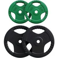 GORILLA SPORTS Hantelscheibe Hantelscheibe 30/31 mm Gummi Gripper 1,25-25 KG, 30 kg